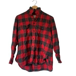 Madewell Men’s Small Red and Black Plaid Shirt